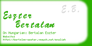 eszter bertalan business card